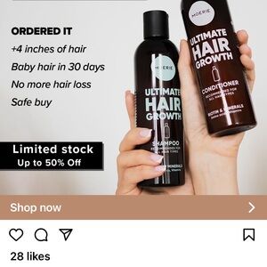 Moerie hair care products for hair growth